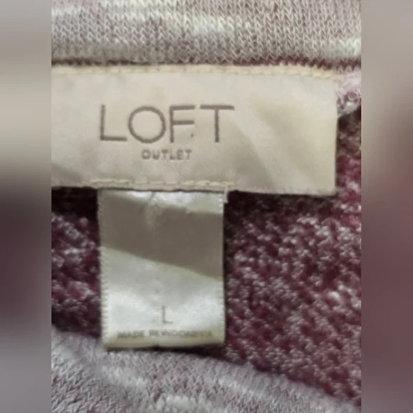 LOFT Outlet Womens Striped Cowl Neck Tunic Sweater Large - Picture 7 of 10